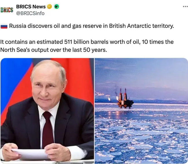 Rusia descubrió petróleo y gas en la zona de la Antártida Argentina