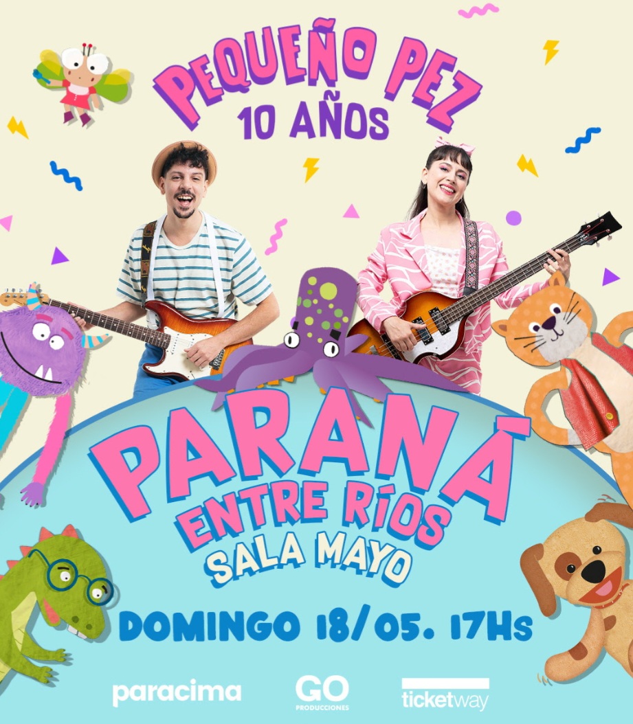Pequeño Pez llega a Paraná festejando sus 10 años 