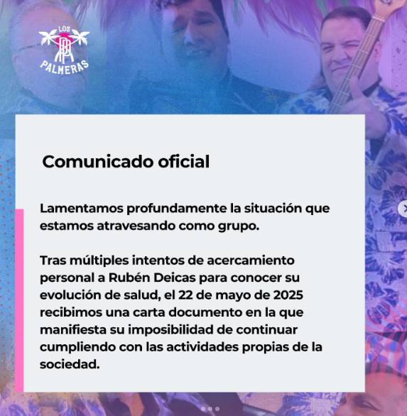 La respuesta de Los Palmeras a Cacho Deicas: la razón por la que disolvieron la sociedad