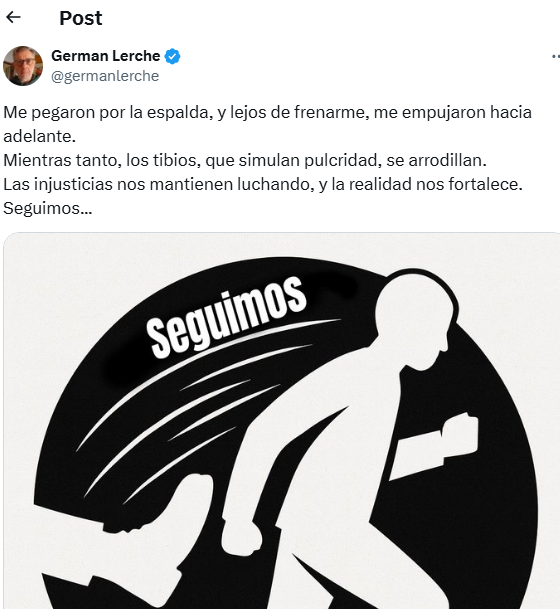 Reapareció Lerche después de haber sido condenado