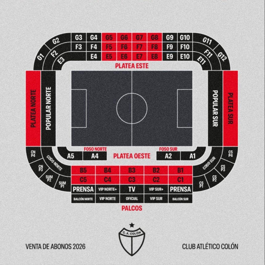 Colón informó precios de abonos y promociones para la temporada 2026