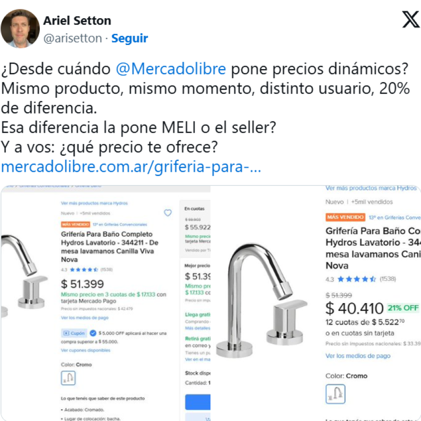 Usuarios de Mercado Libre denuncian que la plataforma comenz&oacute; a implementar 